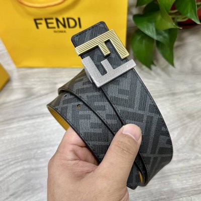 Special Fendi Fendi Counter Same Style Width 4.0Cm Double Ring Reversible Belt F
