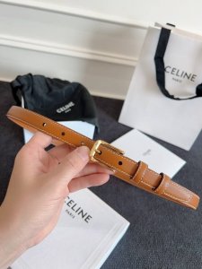 Celine. Celine Full set Western medium smooth cowhide belt Cowhide leather mid-w