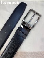 Montblanc 3.5cm wide, made of top-grain cowhide, pin buckle, free-cut business c