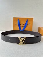 L0Uis Vuitt0N Lv Men's counter quality water ripple belt width 40mm equipped wit