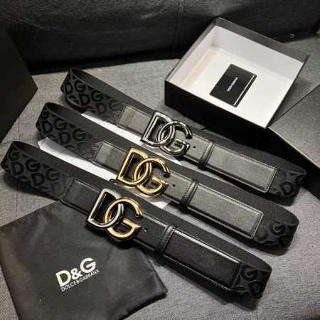 Dg Dolce&Gabbana, Width 4.0 Cm, New Men's Woven Strap Printed Belt With Logo Buc - Click Image to Close