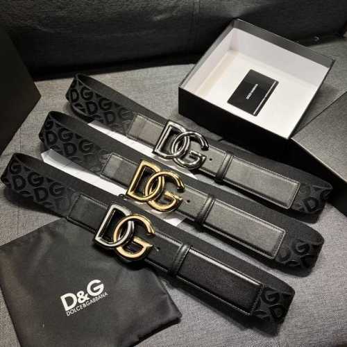 Dg Dolce&Gabbana, Width 4.0 Cm, New Men's Woven Strap Printed Belt With Logo Buc