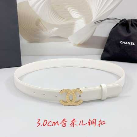 Special 3.0Cm Chanel Belt, Double-Sided Top-Grain Cowhide Leather, Length: 75Cm, - Click Image to Close