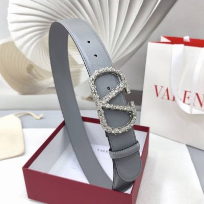4.0 Cm Valentino Belt, Double-Sided Top-Grain Leather, Length: .75.80.85.9095.10