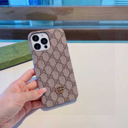 Gucci Classic Old Flower Shell Metal Label Oil Edge Mobile Phone Case Official W