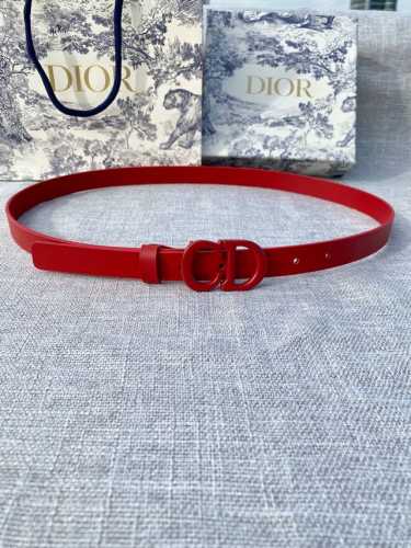 Width 2.0 Cm Dior Saddle Brown Leather Belt. Lacquered Metal Cd Logo Made From I