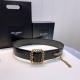 Yang Shulin St Sulpice crocodile-grain square chain buckle belt with vintage cop