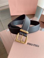 Miumiu Width 3.5Cm No. 5Cc536 Double-sided top layer calfskin material, dark bro