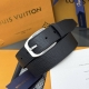 Louis Vuitton Heritage Italian-made leather belt, crafted from grained and smoot