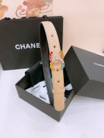 Xiangjia new women's belt Classic sheepskin leather double C buckle, the golden