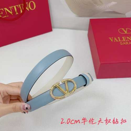 2.0Cm Valentino Plain Weave Belt, Double-Sided Top-Grain Leather, Length: .75.80