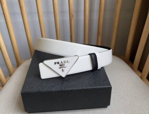 Prada The Latest Model From Prada. This Buckle Belt Is From The Versatile Modula