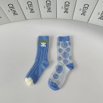 Special Packaging Celine New Classic Mid-Length Socks with Accessories! Two pair