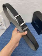 - Prada 550108 counter-matched men's casual double-sided belt with a width of 3