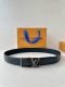 Lv Skyline 3.4 Wide Belt Displays The House Initials Front And Center, Tying The