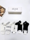 with packaging 5 pairs per box Celine classic letter logo pure cotton socks, In