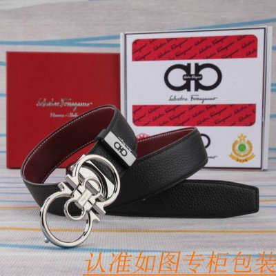 Belt: Ferragamo original cowhide belt Men's belt: 100% first-layer cowhide belt