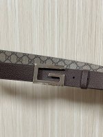 3.5 width apricot imitation pigskin pattern, double-sided imported leather, with