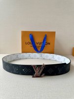 4.0 Wide Lv Dimension Sunset double-sided belt is made of Monogram coated canvas