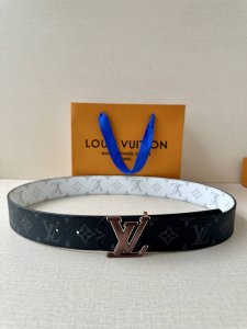 4.0 Wide Lv Dimension Sunset double-sided belt is made of Monogram coated canvas