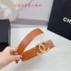 3.0 Cm Chanel Belt, Double-Sided Color-Matched Top-Grain Leather, Length: 75, 80