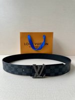 4.0 Width Lv Initiales Studs Reversible Leather Strap Seamlessly Blends The Hous