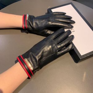2025 New Exclusive First Release Touchscreen Gloves Gucci New High-End Lambskin