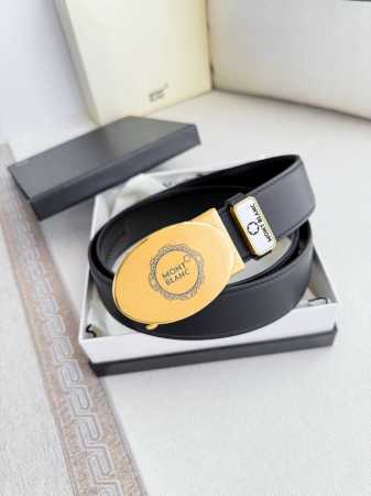 Product Name: Montblanc Original Belt Automatic Leather Belt Model: Automatic Be - Click Image to Close