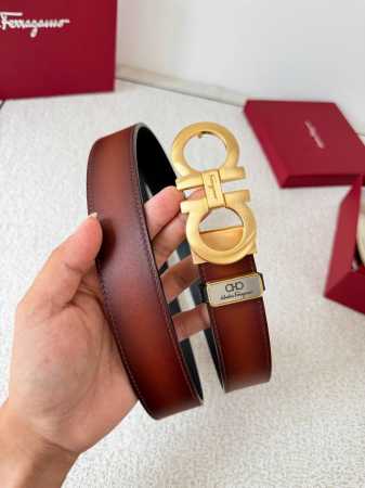 Product Name: Ferragamo Belt, Original Single Belt Model: Hook, Classic Buckle M - Click Image to Close