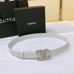 chanel 23P Cc Rhinestone Gold And Silver Imported Fetal Cowhide Belt 3.0Cm Ex