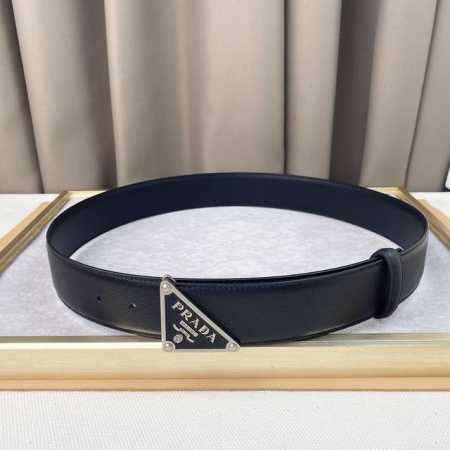 Prada D. Top-Grain Cowhide, 3.8 Cm Wide, Available On The Official Website, Pure - Click Image to Close