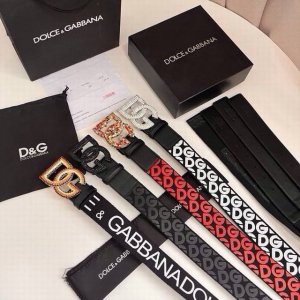 Dolce & Gabbana's new calfskin belt, an elegant and simple accessory, adorned w