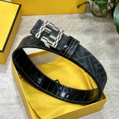 Fendi Same style as Fendi counters Width 4.0cm Double ring reversible belt Ff pr