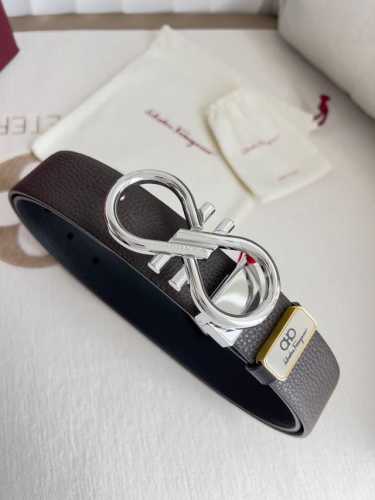 Product Name: Ferragamo Belt, Original Single Model: Buckle, Pure Copper Materia