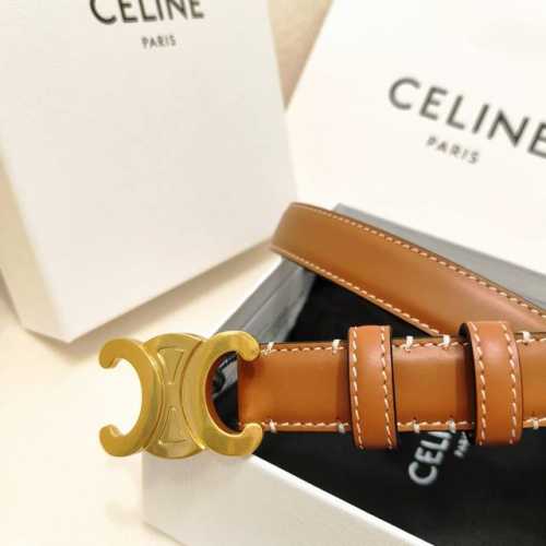Celine double-sided top-grain cowhide, 2.4cm wide DDD