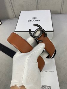 Width: 3.0 Cm Chanel Fine-Grain Calf Leather With Gold, Silver, And Gunmetal Met
