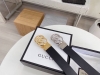 Gucci: Custom-made steel buckle. Original single-layer G-skin, double-layer cowh
