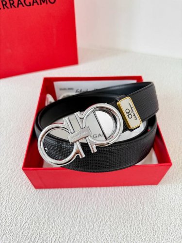 Product Name: Ferragamo Belt Original Model: Buckle, Classic Pure Copper Buckle,