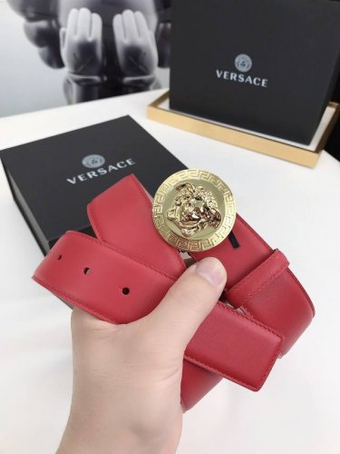 This Versace Fashion Belt Is Crafted From Soft Calf Leather And Features A Three