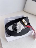 Product Name: Versace. Versace Original Belt, Leather Belt Model: Hanging Buckle