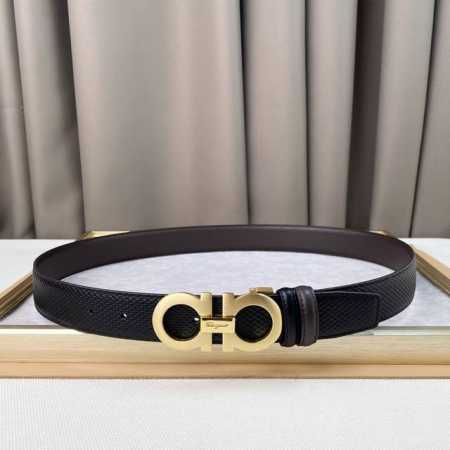 Men's Ferragamo, Soft And Smooth, Versatile And Elegant, 3.5 Cm Wide, Official W - Click Image to Close