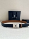 Width 3.5cm This is a 35mm full-grain leather belt with a metal Greca buckle an