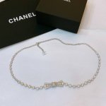 Chanel brass, rhinestone and artificial pearl silver, crystal and pearl white wa