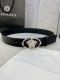 Width 4.0Cm This Versace Belt With Ripple Leather Sole Is Decorated With The Ico