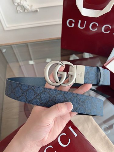 Gucci 627055 Facjt Royal Blue Supreme Pvc Old Flower Blue Pigskin Pattern Bottom
