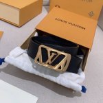 Louis Vuitton, Exclusive LV Belt Automatic Buckle Series, Steel Hardware, Exquis