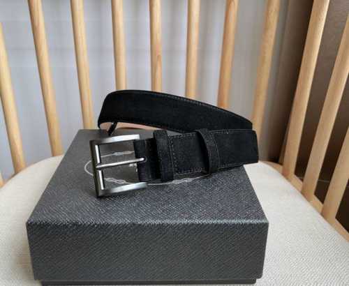 Prada The Latest Model From Prada. This Suede Leather Belt Is Simple Yet Sophist