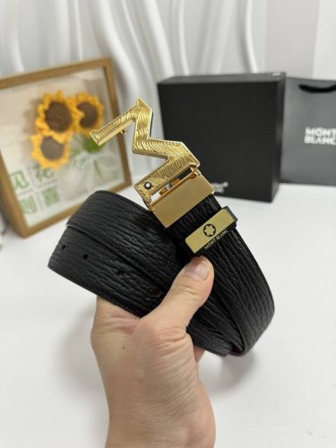 Product Name: Montblanc Material: 100% top-grain cowhide belt, guaranteed genuin