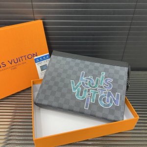 Louisvuitton Lv Pochette Voyage handbag for men, clutch bag, toiletries bag, rea