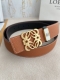 Product Name: Loewe Belt, Belt Model: Buckle, Pure Copper Buckle, Actual Product
